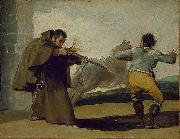 Francisco de Goya Friar Pedro Shoots El Maragato as His Horse Runs Off oil painting reproduction